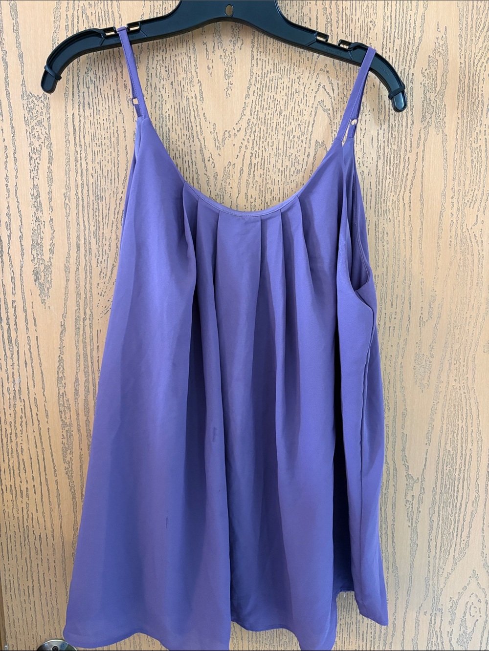 Zenana Outfitters Lavender Pleated Spaghetti-Strap Camisole
